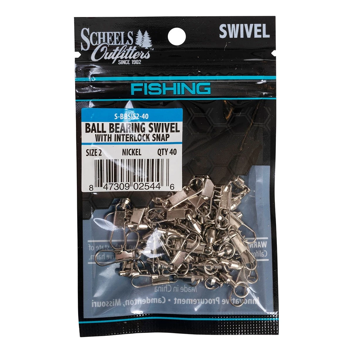 Scheels Outfitters Ball Bearing Swivel With Interlock Snap Bulk Pack Black 3 Scheels Outfitters Ball Bearing Swivel With Interlock Snap Bulk Pack Black - Image 3
