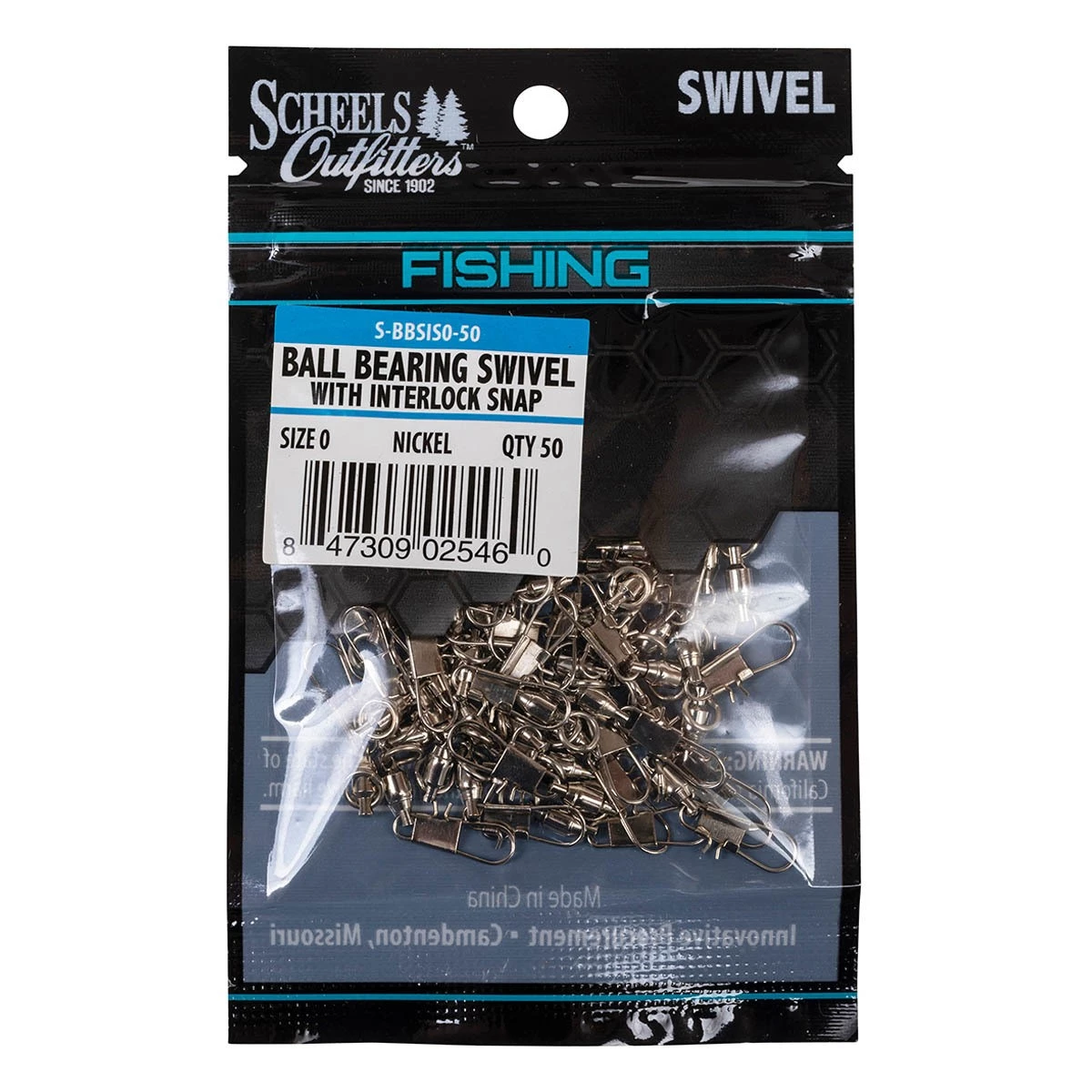 Scheels Outfitters Ball Bearing Swivel With Interlock Snap Bulk Pack Black 5 Scheels Outfitters Ball Bearing Swivel With Interlock Snap Bulk Pack Black - Image 5