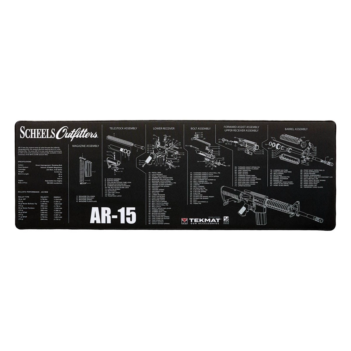 Scheels Outfitters AR-15 TekMat Premium Gun Cleaning Mat 1 Scheels Outfitters AR-15 TekMat Premium Gun Cleaning Mat