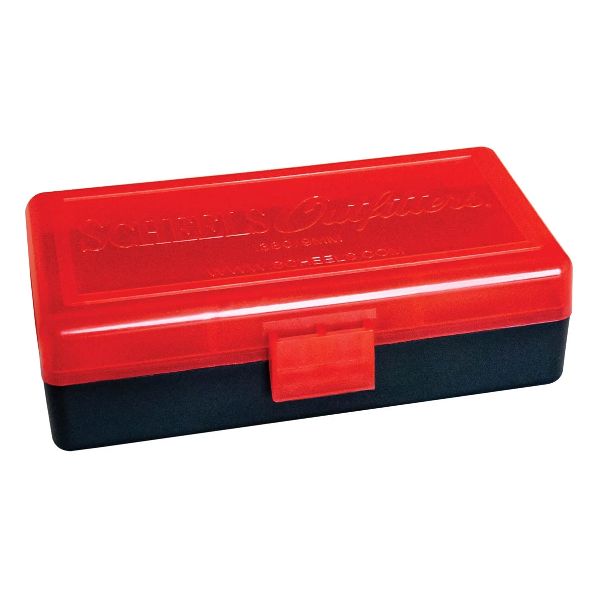 Scheels Outfitters 50 Round Pistol Ammo Box Red 1 Scheels Outfitters 50 Round Pistol Ammo Box Red