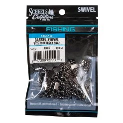 Scheels Outfitters Barrel Swivel With Interlock Snap Bulk Pack Black -Scheels Outfitters shop unnamed file 1932