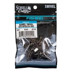 Scheels Outfitters Barrel Swivel With Interlock Snap Bulk Pack Black -Scheels Outfitters shop unnamed file 1933