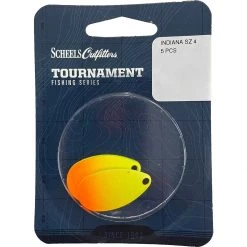 Scheels Outfitters Splashed Indiana Spin Blades 5-Pack Yellow Green