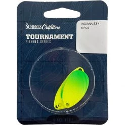 Scheels Outfitters Splashed Indiana Spin Blades 5-Pack Yellow Green -Scheels Outfitters shop unnamed file 2227