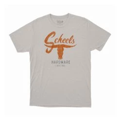 Scheels Outfitters Men's Scheels Outfitter Steer Hardware Texas T-Shirt Cold Grey Heather