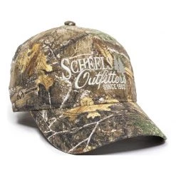 Adult Scheels Outfitters Logo Camo Adjustable Hat Realtree Edge